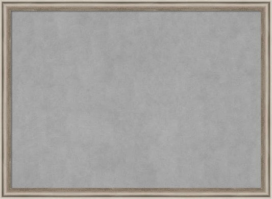 Amanti Art Silver Framed Magnetic Board 22x30 Medium Vision Board for use with Magnets, 100% Metal Sheet to Display Items as Office Decor or for Home Organization in mudroom, Kitchen or Kids Room