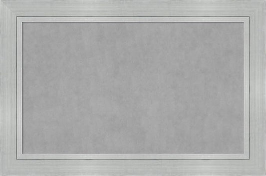 Amanti Art Silver Framed Magnetic Board 31x47 Large Vision Board for use with Magnets, 100% Metal Sheet to Display Items as Office Decor or for Home Organization in mudroom, Kitchen or Kids Room