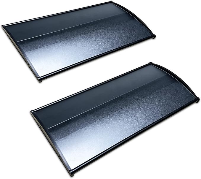 SINKAA Office Sign Holder for Door - Curved Mount Name Plate Holder Frame Display 8 x 4 Inches Set of 2 Sturdy Aluminum with Adhesive Tape, Plastic Film Included