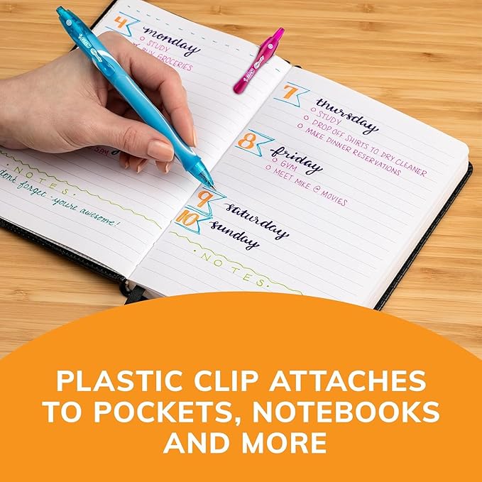 BIC Gelocity Quick Dry Ocean Themed Gel Pen Set with Fast-Drying Ink and Retractable Design, 16-Count in Assorted Ink
