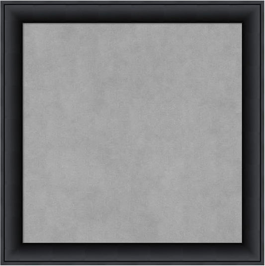 Amanti Art Black Framed Magnetic Board 23x23 Medium Vision Board for use with Magnets, 100% Metal Sheet to Display Items as Office Decor or for Home Organization in mudroom, Kitchen or Kids Room