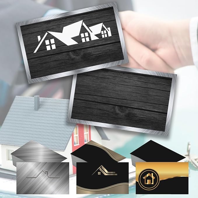 Custom Business Cards Double-Sided Realtor Business Cards Customize with Your Image Logo 3.5"x 2" 300GSM Matte Paper for Small Business