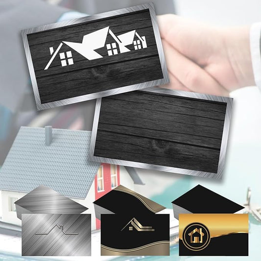 Custom Business Cards Double-Sided Realtor Business Cards Customize with Your Image Logo 3.5"x 2" 300GSM Matte Paper for Small Business