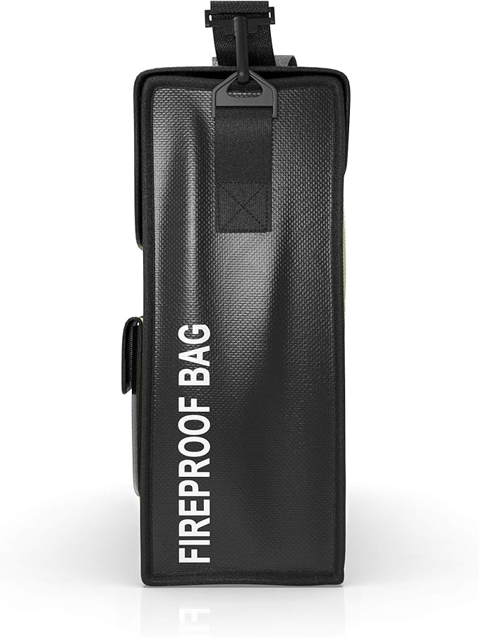 Upgraded Fireproof & Waterproof Document Bag – Lockable 17”x 12”x 5” with Wallet Protector - Reflective to Find Fast at Night – Shield Documents & Valuables from Fire & Water - Firefighter Designed