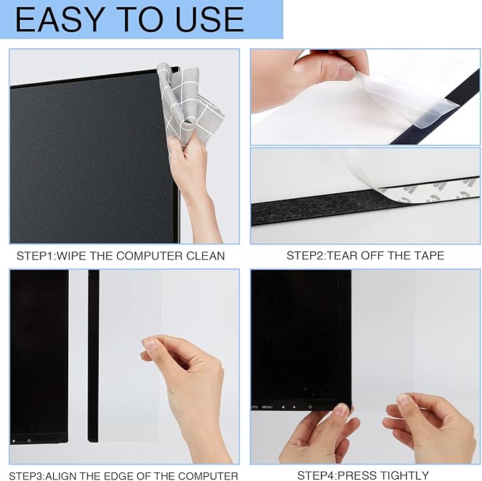 Office Desk Accessories 3pcs Multifunction Computer Monitor Memo Board - Transparent Computer Side Panel Memo Creative Monitor Side Panel Suitable for Office Home Desktop