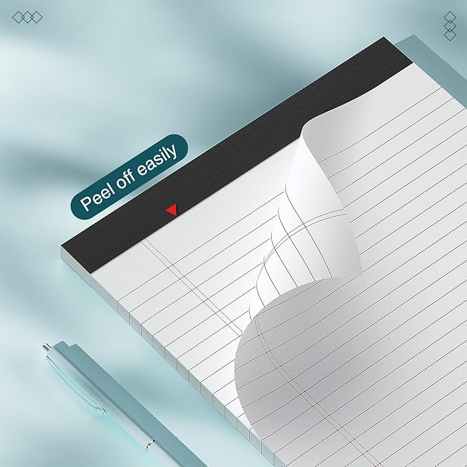 AILZFEI 3 Pack Legal Pads 8.5 x 11 inch Notepad, 30 Sheets per Note Pads Wide Ruled Legal Pads, Pads of Paper Writing Pad - Ideal for Office, School or Home Use