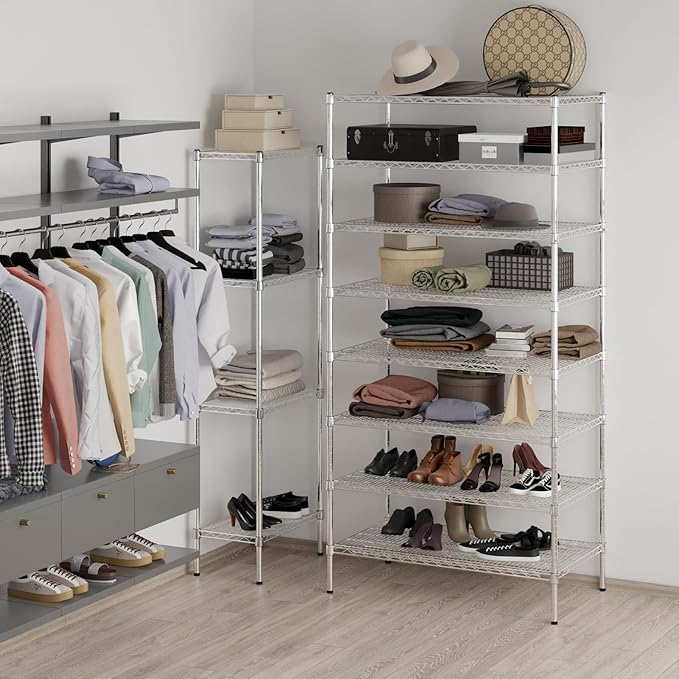 Regal Altair 24" Deep x 42" Wide x 86" Height Wire Shelving Kit | 8-Tier | NSF Commercial Storage Rack Unit