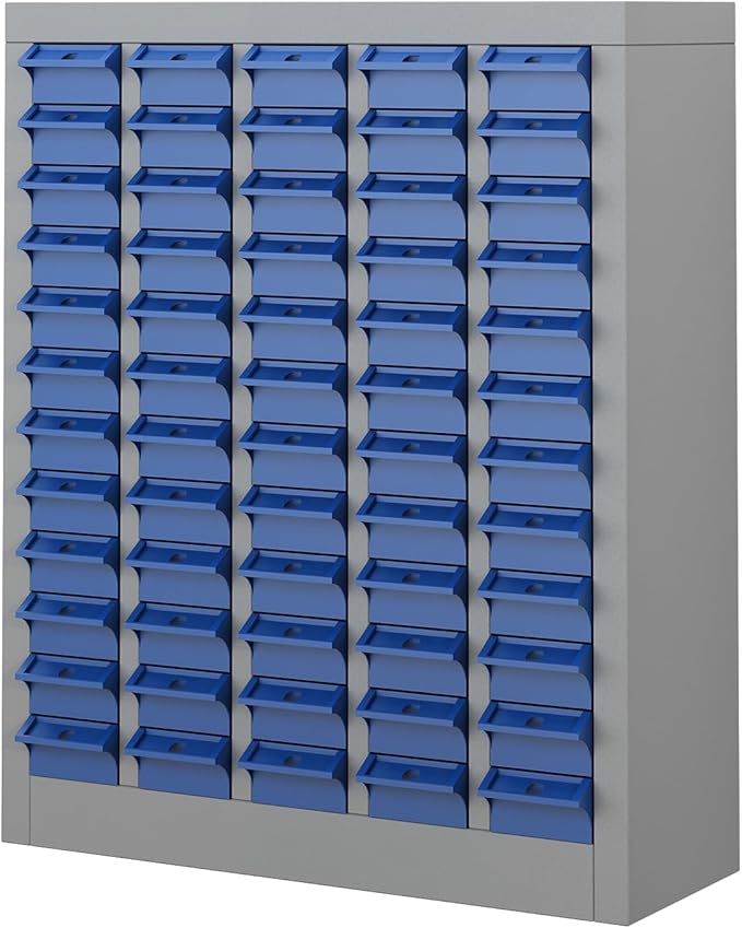 Exerock 60 Drawer Tool Storage Cabinet with ABS Drawers, Bolt and Nut Organizer Parts Box, Hardware Shelving Unit for Garage and Workshop