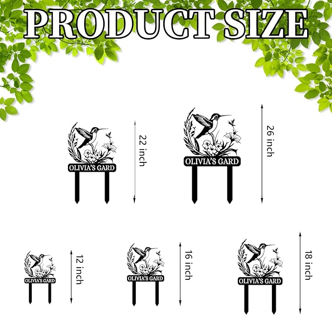 Personalized Garden Signs | Custom Bird Garden Stake Metal Sign | Metal Signs Customized | Garden Signs Decorative Outdoor | Garden Art Gifts | Customized Metal Yard Sign Stakes