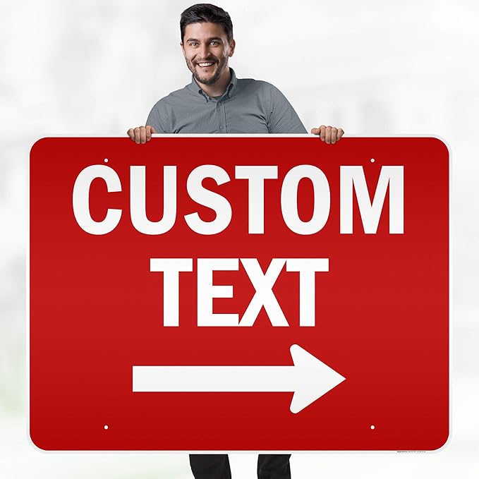 Custom Arrow,Custom Directional Sign, Right Arrow, 36x48 Inches, Reflective, Rust Free DiBound, Fade Resistant, Made in USA by My Sign Center
