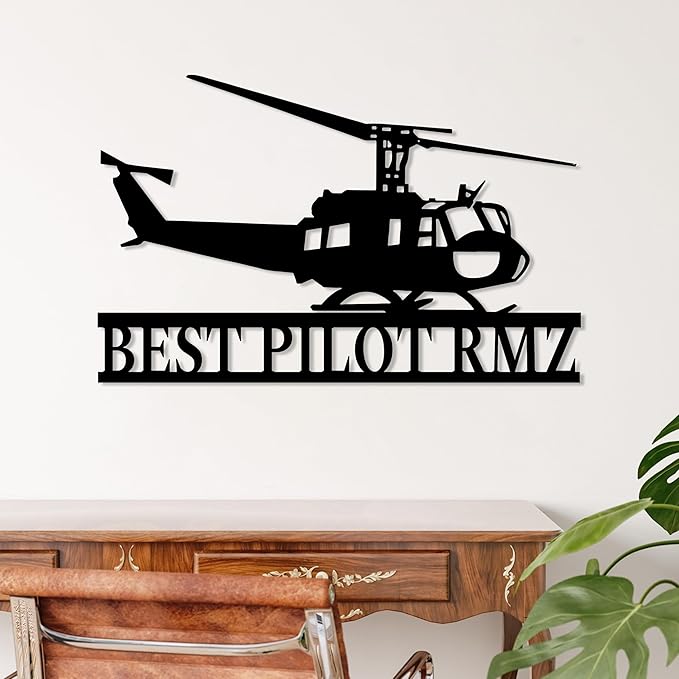 Personalized Metal Airplane Wall Art, Airplane Name Sign, Customized Pilot Name Sign, Airplane Hangar Sign Decor, Aviation Home Office Decor, Large Outdoor Decor, Pilot Gifts, Aircraft Lovers Gift