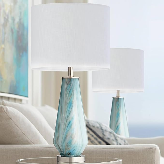 White Linen lampshades Large Drum Lamp Shade 16" Top x 16" Bottom x 12" High (Spider) Modern Lamp Shade for Table&Floor Lamp - Lampshades Replacement By GO&SO Assembly Required