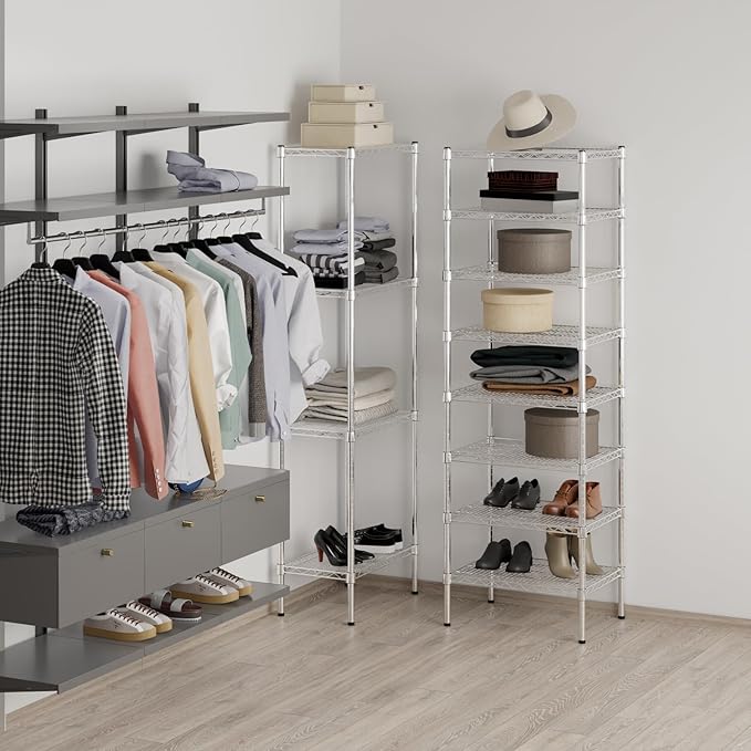 Regal Altair 18" Deep x 24" Wide x 74" Height Wire Shelving Kit | 8-Tier | NSF Commercial Storage Rack Unit
