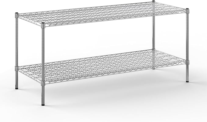Regal Altair 24" Deep x 60" Wide x 27" Height Wire Shelving Kit | 2-Tier | NSF Commercial Storage Rack Unit