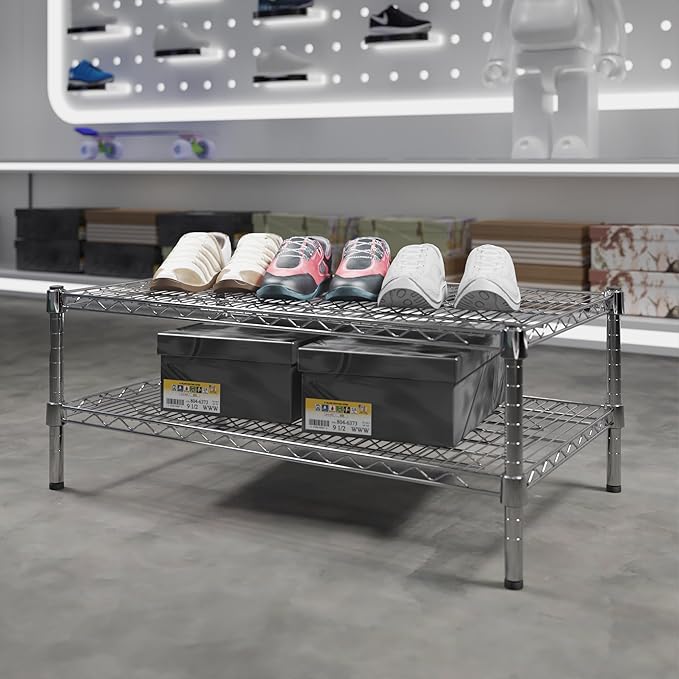 Regal Altair 21" Deep x 36" Wide x 14" Height Wire Shelving Kit | 2-Tier | NSF Commercial Storage Rack Unit