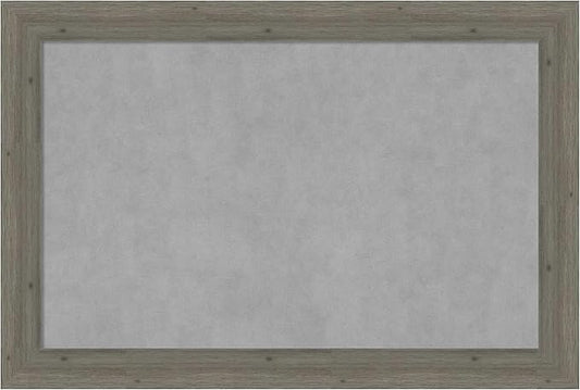 Amanti Art Grey Framed Magnetic Board 25x37 Large Vision Board for use with Magnets, 100% Metal Sheet to Display Items as Office Decor or for Home Organization in mudroom, Kitchen or Kids Room