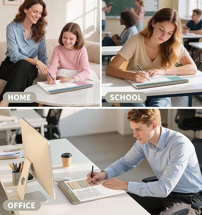 104 Pgs Weekly To Do List Notepad, 52 Duplex-Printed Undated Sheets 100 GSM（8.5"×11") Weekly Desk Planner For Work Home School Office Desk Accessories Supplies & Goal Setting Tasks - Beige