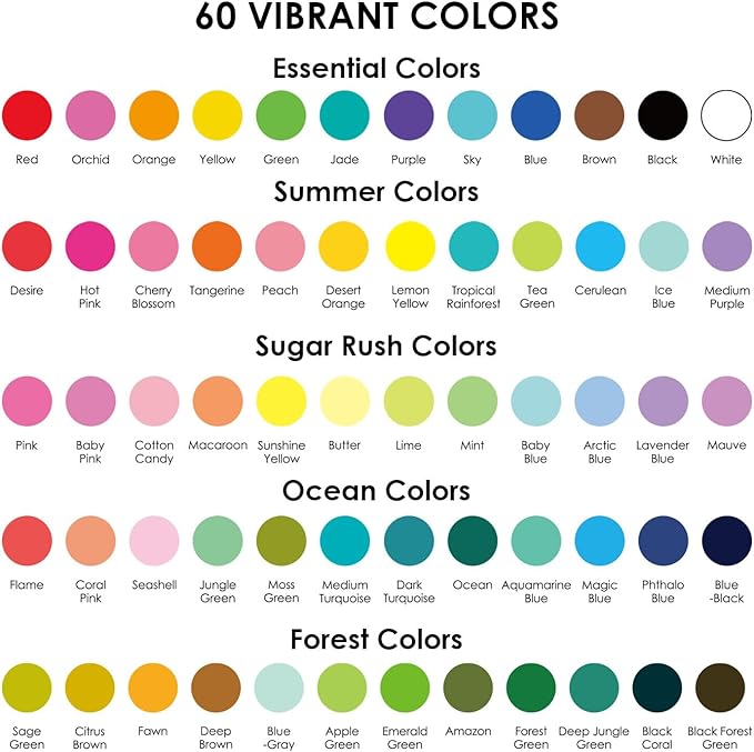 Grabie 12Colors Acrylic Gel Pens&Coloring Book, Medium Point Colored Gel Pens, Acrylic Gel Ink Pen Assorted Colored for Drawing, Note Taking, Bold&Bright Coloring Kit, Set of 12 (Sugar Rush Colors)
