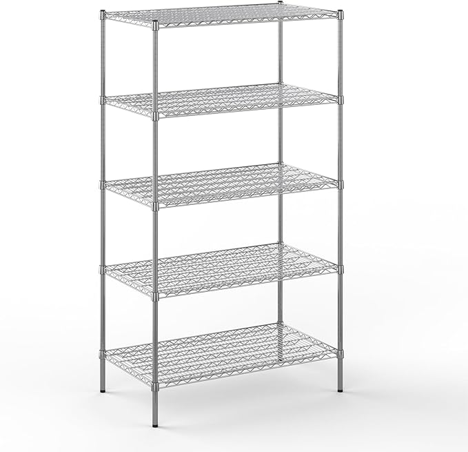 Regal Altair 24" Deep x 42" Wide x 74" Height Wire Shelving Kit | 5-Tier | NSF Commercial Storage Rack Unit