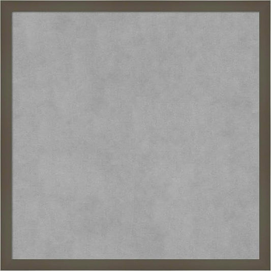 Amanti Art Grey Framed Magnetic Board 21x21 Medium Vision Board for use with Magnets, 100% Metal Sheet to Display Items as Office Decor or for Home Organization in mudroom, Kitchen or Kids Room