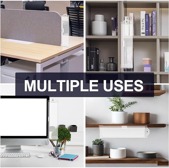 2 Pcs Monitor Memo Boards for Computer,Office Desk Accessories, Multifunction Acrylic Screen Message Reminder Pad Side Panel Phone Holder Organizer for Office Desktop, with Sticky Note