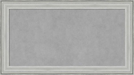 Amanti Art Silver Framed Magnetic Board 15x27 Small Vision Board for use with Magnets, 100% Metal Sheet to Display Items as Office Decor or for Home Organization in mudroom, Kitchen or Kids Room