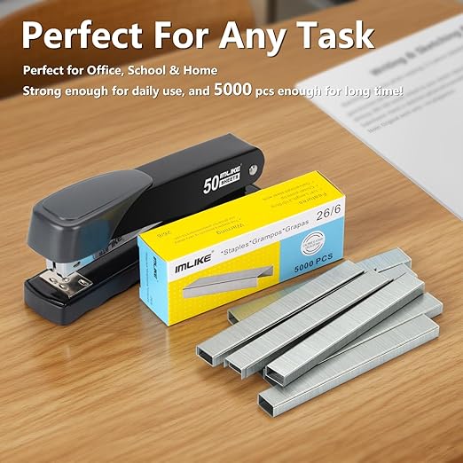 Standard Staples 26/6-10 Boxes of 1/4" Staples (5000 Each), High-Strength, Jam-Free Chisel Point for Office & Home Use