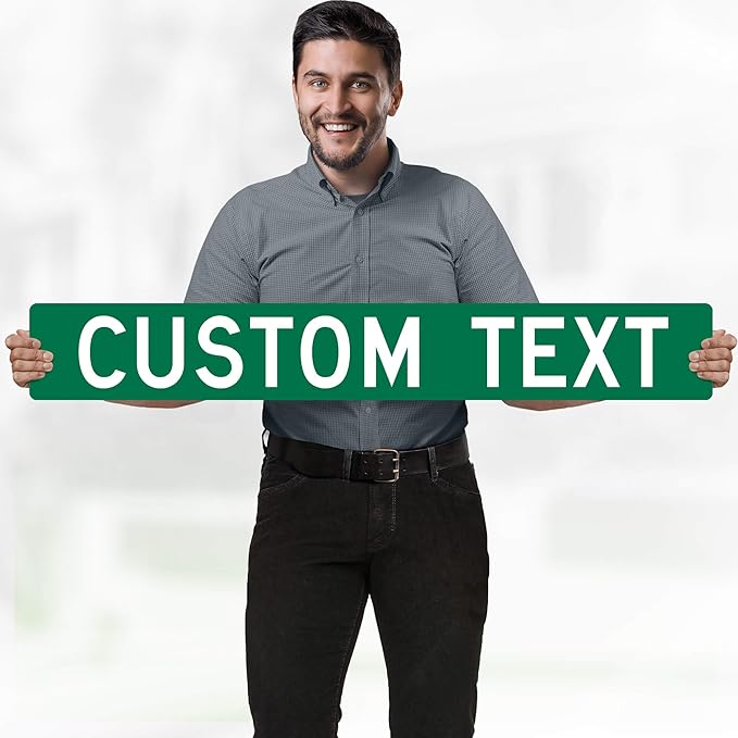 Custom Street Sign, Road Sign, Address Sign, 8 Colors, Reflective Option, Mounting Options, 6x42 Inch, Thick Rust-Free AlumaBond, USA Made by My Sign Center, (Classic)…