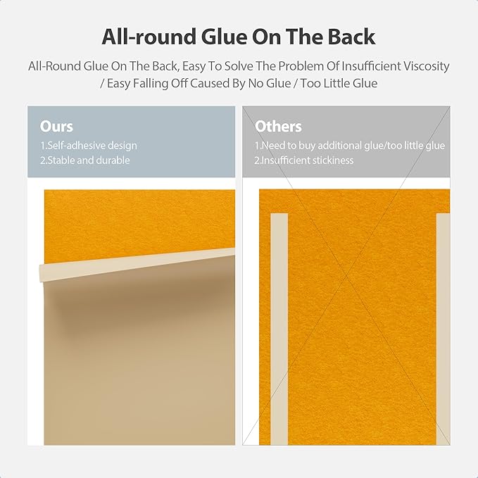 Amantech 12 Pack Acoustic Panels Self Adhesive Sound Proof Foam, High Density Sound Acoustic Panel, 16X12X0.4 Inch 4:3 Rectangle Panels in Home, Office, Reccording Room, Studio,and more(Orange)