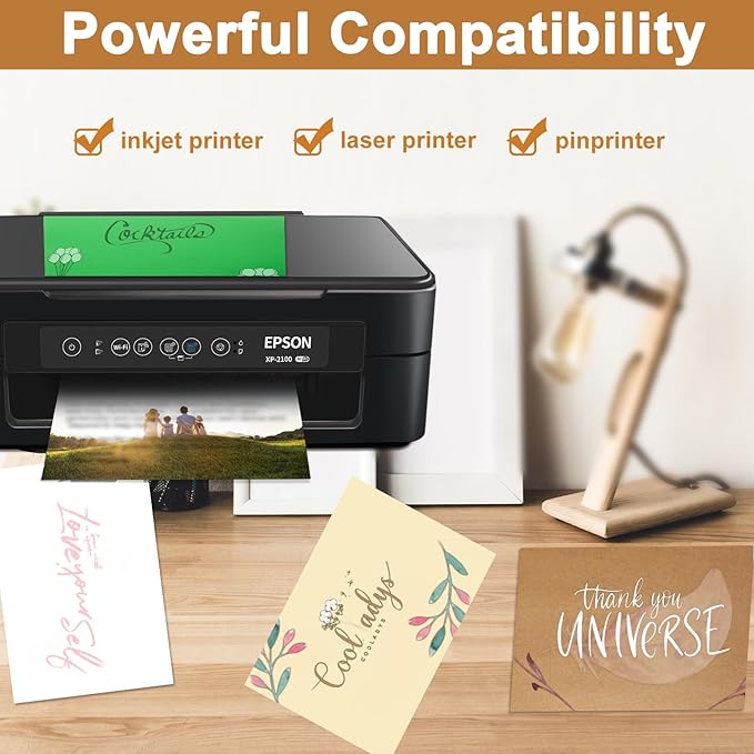 Silunkia 28 Sheets Brown Cardstock 8.5 x 11 Kraft Paper, 92lb Heavyweight paper Card Stock for Greeting Cards, Wrapper, Office Printing, Stationery, Invitations, Certificates