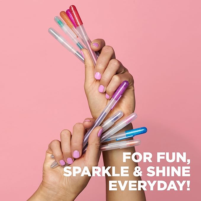 SAKURA Gelly Roll Retractable Gel Pens Colored - Classic Color Set - Medium Point Ink Pen for Journaling, Art, or Drawing - Colored Gel Pens with Black, Blue & Red Ink - 10 Pack