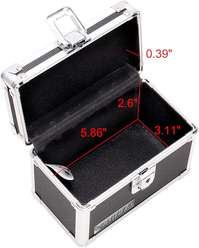 Vaultz VZ01169 Locking Index Card File with Flip Top Holds 350 3 x 5 Cards, Black