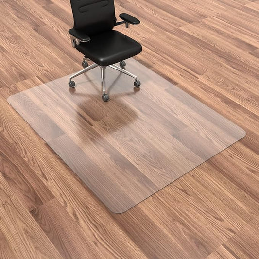 HOMEK Chair Mat for Hardwood Floor, 53”x 45” Office Chair Mat, Floor Mat for Office Chair, Clear Desk Chair Floor Mat for Computer Desk