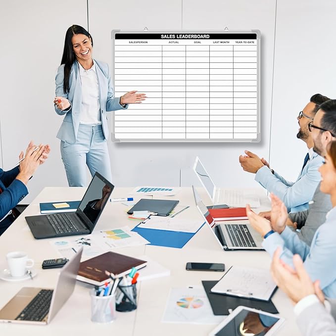 Lined Whiteboard Blank Grid Aluminum Frame Dry Erase Board Reusable Wall Mounted Board for Scheduling, to Do Lists Weekly Planning Home Work (24 x 18 Inch,Sales Ranking List)