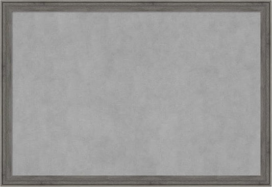 Amanti Art Grey Framed Magnetic Board 27x39 Large Vision Board for use with Magnets, 100% Metal Sheet to Display Items as Office Decor or for Home Organization in mudroom, Kitchen or Kids Room