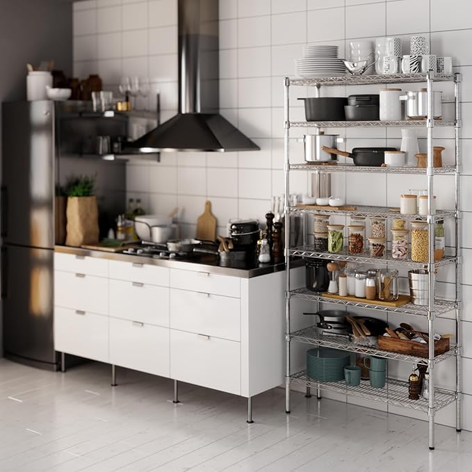 Regal Altair 14" Deep x 36" Wide x 74" Height Wire Shelving Kit | 8-Tier | NSF Commercial Storage Rack Unit