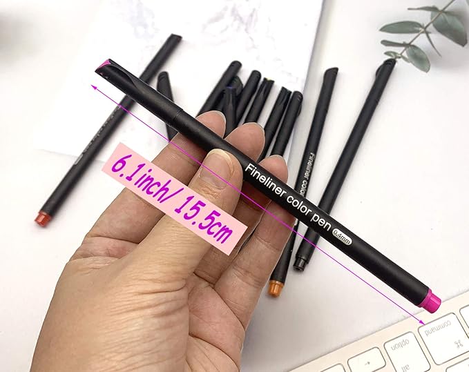Yansanido 100 Pcs 100 Colors Fine Point Line Drawing Pens, 0.4mm of Pen Point for Painting, School and Office Supplies (100 colors)