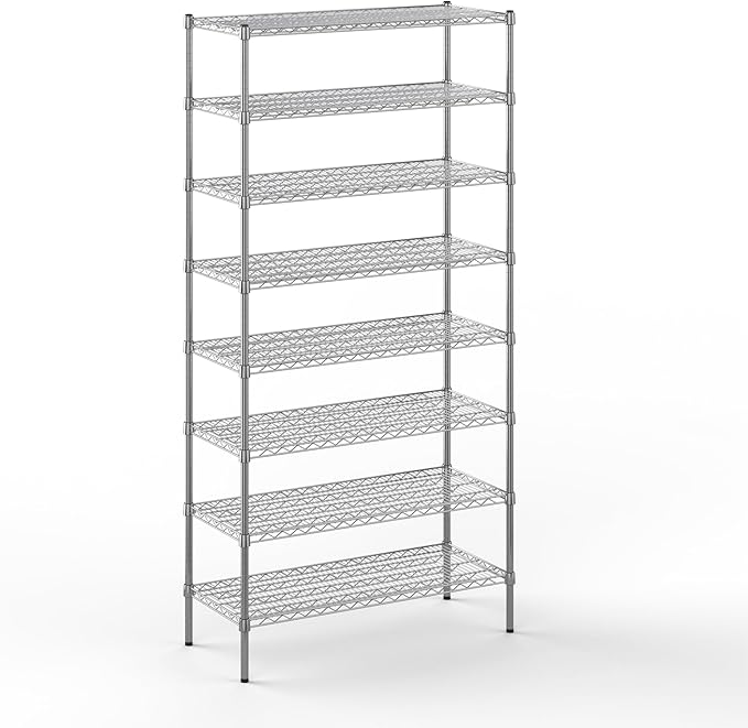 Regal Altair 18" Deep x 42" Wide x 86" Height Wire Shelving Kit | 8-Tier | NSF Commercial Storage Rack Unit