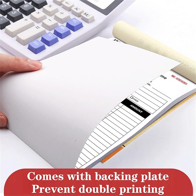 Custom Invoice Book in 3-Part /2-Part Receipt Book with Carbon Copies Personalized Carbonless Service Invoice Form Books Sales Order Book with Company Name Logo Address,E-Invoice Book with Logo