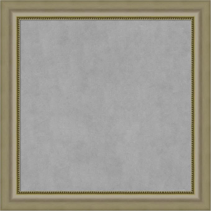 Amanti Art Silver Framed Magnetic Board 29x29 Medium Vision Board for use with Magnets, 100% Metal Sheet to Display Items as Office Decor or for Home Organization in mudroom, Kitchen or Kids Room