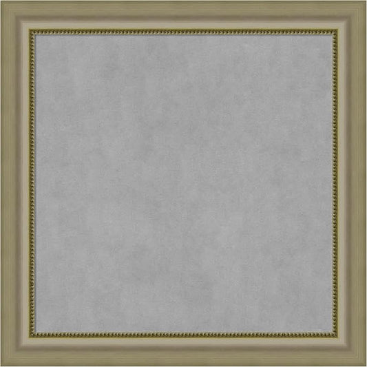 Amanti Art Silver Framed Magnetic Board 29x29 Medium Vision Board for use with Magnets, 100% Metal Sheet to Display Items as Office Decor or for Home Organization in mudroom, Kitchen or Kids Room