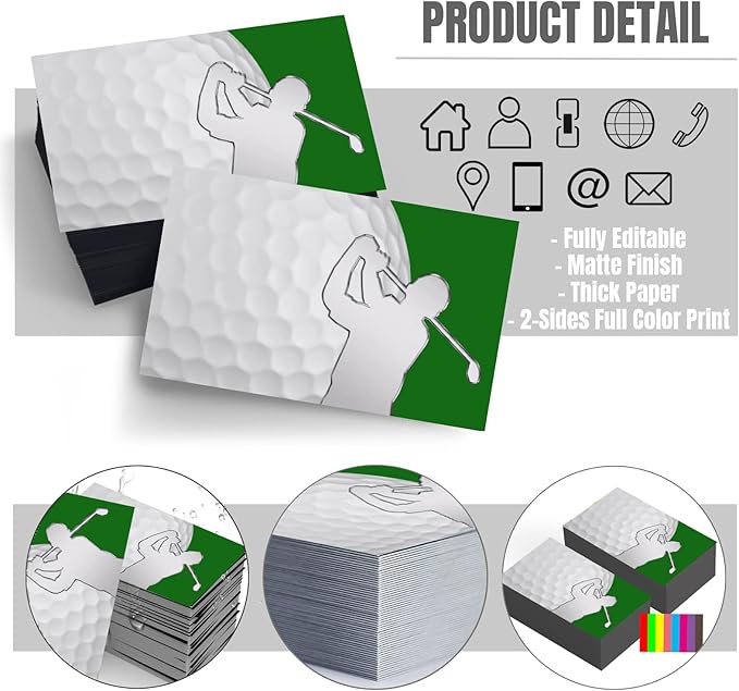 Custom Business Cards Double-Sided Personalized Stationery | Professional 300GSM Matte Paper for Small Business | 3.5x2 Inch