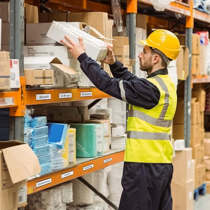 LLPT Magnetic Label Holder 4” x 1.6” 26 Packs C Channel White Paper Cards Protective Film Strong Removable for Shelf White Board Toolbox Metal Wall Cabinet Drawer(MH41626)