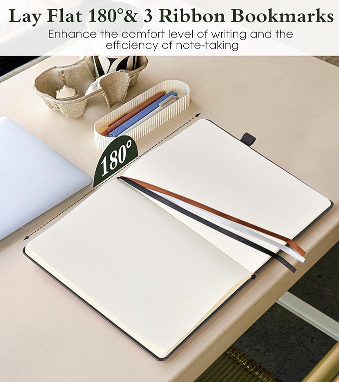 PAIBAS Blank Journal Notebook for Women Men,160 Pages,A5 Hardcover Sketchbook for Drawing, Sketch book, Unlined Notebooks for School,Work, Note Taking,Travel Journals for Writing 5.8"x8.5" (Black)
