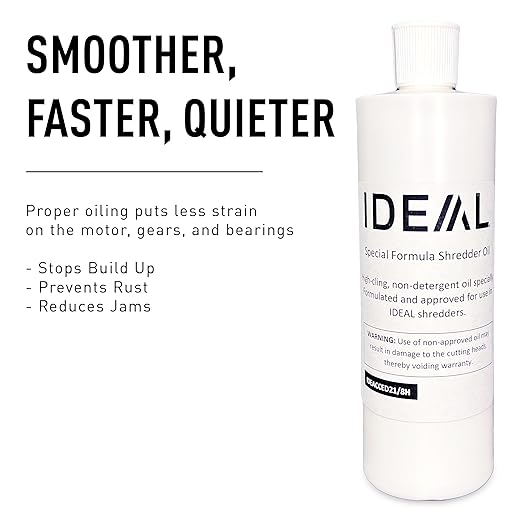 IDEAL Special High-Cling Lubricating Oil for ideal Shredders, Non-Toxic, Non-Detergent, Extend Life of Your Shredder (8 Bottles, 1 Pint Each)