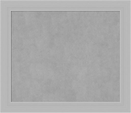Amanti Art Silver Framed Magnetic Board 24x28 Medium Vision Board for use with Magnets, 100% Metal Sheet to Display Items as Office Decor or for Home Organization in mudroom, Kitchen or Kids Room
