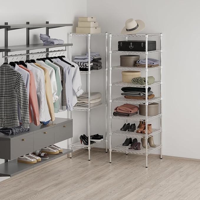 Regal Altair 24" Deep x 24" Wide x 74" Height Wire Shelving Kit | 8-Tier | NSF Commercial Storage Rack Unit