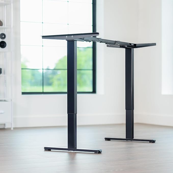VIVO Heavy Duty Dual Motor Electric Sit Stand Desk Frame, 220 lbs Capacity up to 85" x 43" Tops, Memory Controller Height Adjustable Frame Only, Black, DESK-E-200B