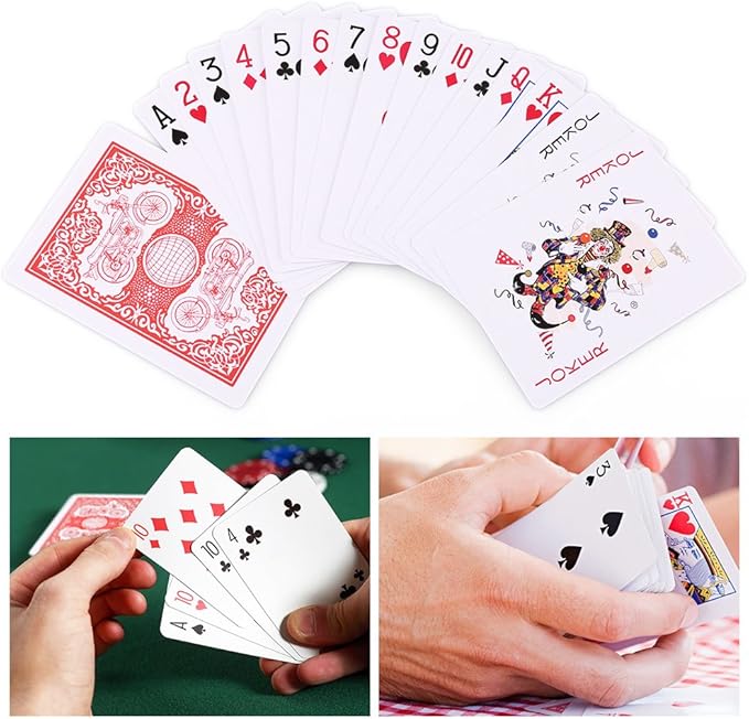 LotFancy Playing Cards Bulk, 144 Decks of Cards - 72 Blue and 72 Red, Poker Size Standard Index, for Blackjack, Euchre, Canasta Card Game, Casino Grade