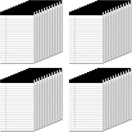 Nichela 5" x 8" Note Pads 48 Pack of Legal Pads 30 Sheets Notepad College Ruled Small Writing Pads Perforated Pages Paper Pads 80GSM Heavyweight Paper Note Pads for Home, Office, or School